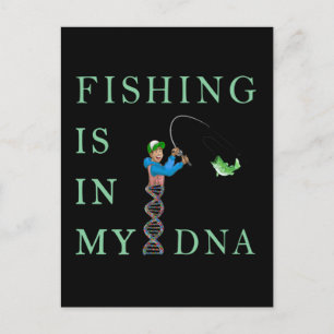 Vissen is in mijn DNA Briefkaart