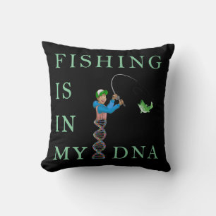 Vissen is in mijn DNA Kussen