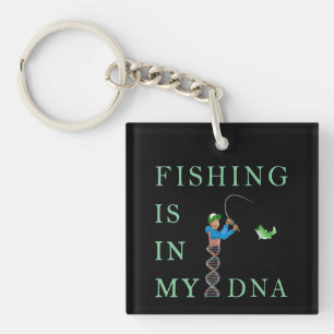 Vissen is in mijn DNA Sleutelhanger