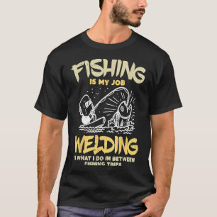 Vissen Is Mijn Baan Grappig Visser Geschenk Pipeli T-shirt