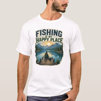 Vissen Is Mijn Geluksplek - Oude Bergmeer T-shirt