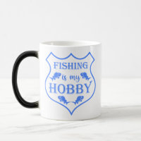 Vissen is mijn hobby Schild citaat op wapen