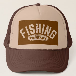 vissen is mijn therapie visser grappige cadeau-ide trucker pet