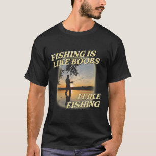 Vissen Is Net Als Borst Ik Hou Van Vissen Hengelen T-shirt