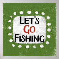 Vissen Laten we gaan Poster Wall Art