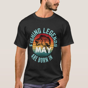 VISSEN LEGENDES WORDEN GEBOREN IN MEI T-SHIRT