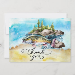 Vissen Lovers waterverf stijl Bedankkaart