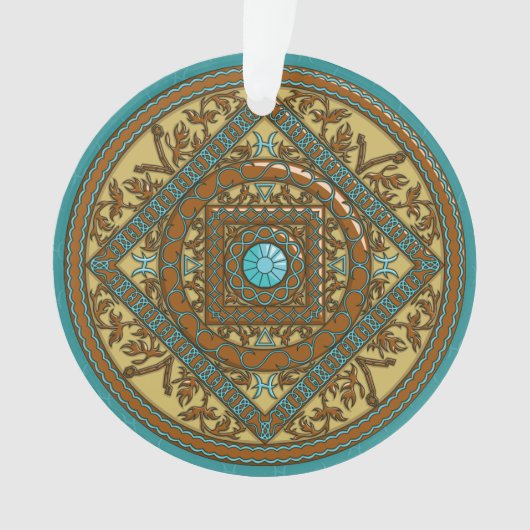 Vissen Mandala Acryl Ornament (voorkant)