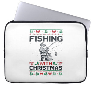 Vissen met Kerstmis Sint Holiday Laptop Sleeve