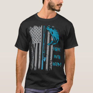 Vissen Met Norm - Amerikaanse Vlag - T-shirt