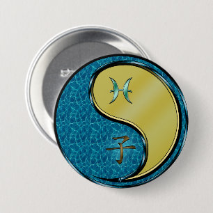 Vissen & Metaal Rat Ronde Button 7,6 Cm
