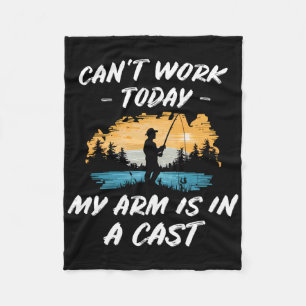 Vissen Mijn Arm Zit In Een Gips Grap Outdoor Cadea Fleece Deken