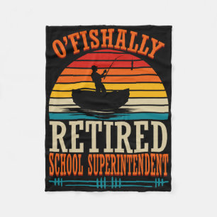 Vissen O'fishally Gepensioneerd Schoolhoofd Fleece Deken