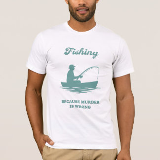 Vissen Omdat Moord Verkeerd Is Grappig Vis Geschen T-shirt