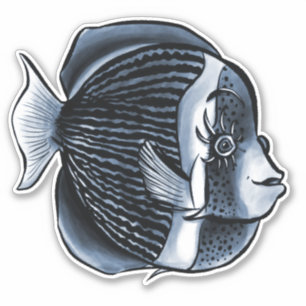 Vissen onder Zee Sticker