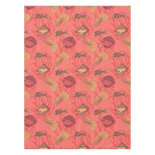 Vissen op levende koraalachtergrond tafelkleed (Voorkant)