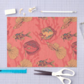 Vissen op levende koraalachtergrond tissuepapier (Craft)