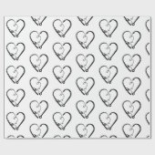 VISSEN ROD HEART HOOK CADEAUPAPIER (Vlak)