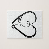 VISSEN ROD HEART HOOK LEGPUZZEL (Horizontaal)