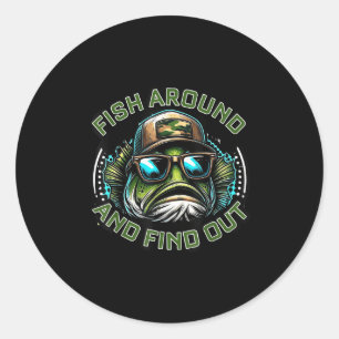 Vissen Rond En Ontdek Vissen B Echtgenoot Daddy F Ronde Sticker