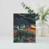 Vissen 's nachts in Ascona Briefkaart (Staand voorkant)