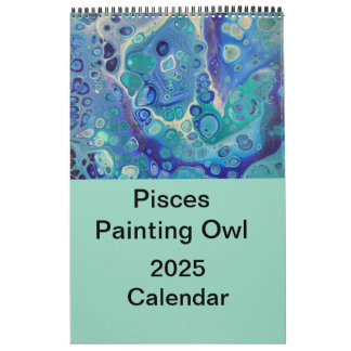 Vissen Schilderij Uil 2025 Kalender