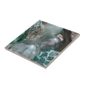 Vissen stapel glas tegeltje (Zijkant)