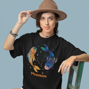 Vissen Sterrenbeeld Dierenriem Waterverf Sterren S T-shirt