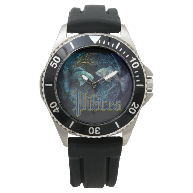 Vissen Sterrenbeeld Horloge (Voorkant)