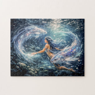 Vissen Sterrenbeeld met Vrouw Omringd door Twee Gl Legpuzzel