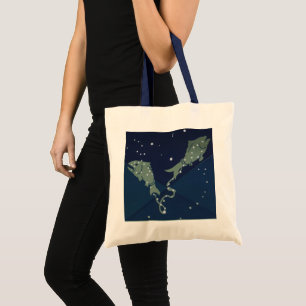 Vissen Sterrenbeeld Retro Dierenriem Astrologie Tote Bag