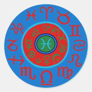 Vissen Sterrenbeeld Ronde Sticker
