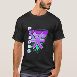 Vissen Sterrenbeeld Vaporwave Esthetiek 80 90er Vo T-shirt