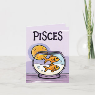 Vissen sterrenbeeld vis zodiac ster bedankkaart