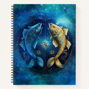 Vissen Sterrenbeeld Waterverf Design Notitieboek
