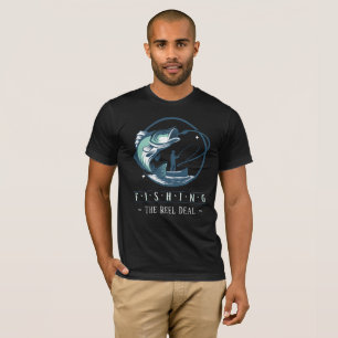 Vissen – “The Reel Deal” Grappige Angler Grafiek T-shirt