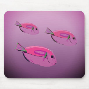 Vissen, Tropische Vis Paarse Mousepad Muismat