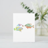 Vissen - Twee viskunst Afdrukken van schilderij va Briefkaart (Staand voorkant)