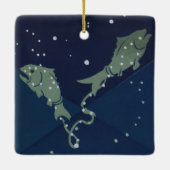 Vissen Vis Constellatie  Zodiac Astrologie Keramisch Ornament (Achterkant)