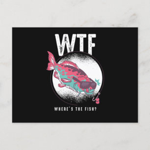 Vissen Visser Vis Liefhebbers Cadeau WTF Waar Is D Briefkaart
