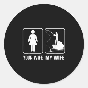 Vissen Visser Visser Da0 Uni Humoristisch Vissen  Ronde Sticker