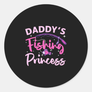 Vissen voor vrouwen meisjes kinderen baars visser  ronde sticker