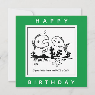 Vissen vragen zich af of er een God-cartoon is Kaart