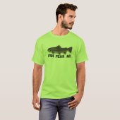 Vissen vrezen me grappig Geviste sport T-shirt (Voorkant volledig)