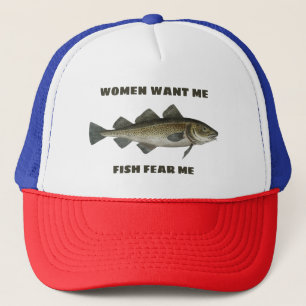 Vissen vrezen mij trucker pet
