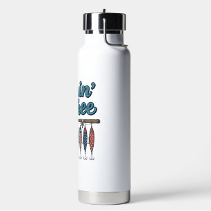 Vissen & Vrij Patriottische Vislokker Retro Waterfles