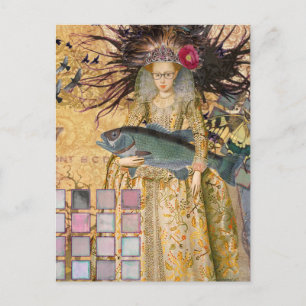  Vissen Vrouw Gothic Classic Briefkaart