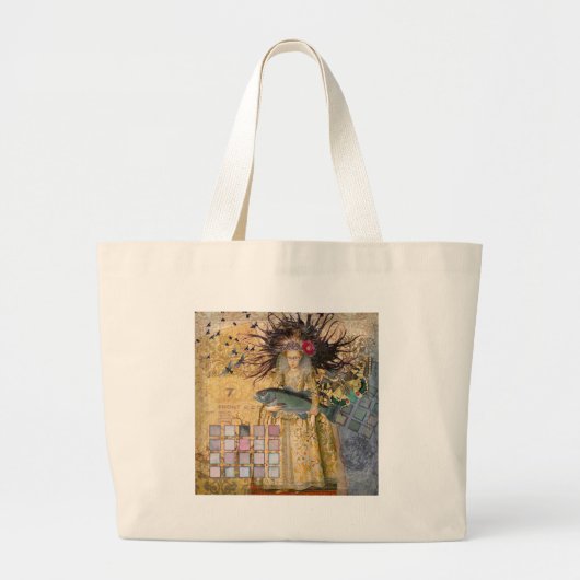 Vissen Vrouw Gothic Classic Grote Tote Bag (Voorkant)