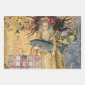  Vissen Vrouw Gothic Classic Inpakpapier Vel (Voorkant)