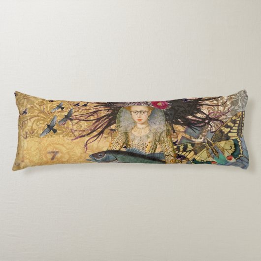 Vissen Vrouw Gothic Classic Lichaamskussen (Voorkant)